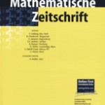 Cover of Mathematische Zeitschrift